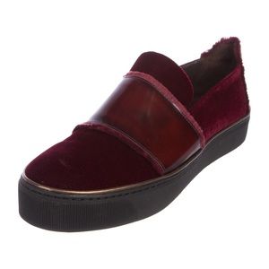 Stuart Weitzman Velvet Slip-on Sneakers